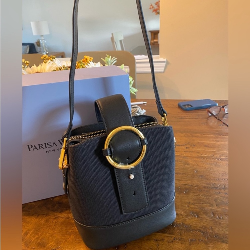 PARISA WANG ADDICTED MINI BACKPACK BRACELET BAG CALF LEATHER & CANVAS NEW W BOX